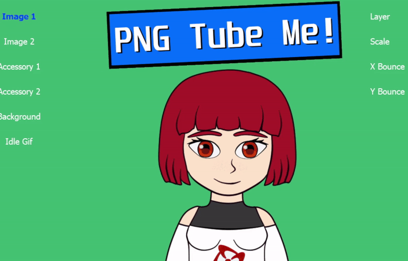 PNG Tube Me! Is an easy to use application for Streamers with simple to understand features that allow you to utilize & animate 2D images to create expressive Avatars that animate to your voice! - Solo Developed 2024 using Clickteam Fusion 2.5