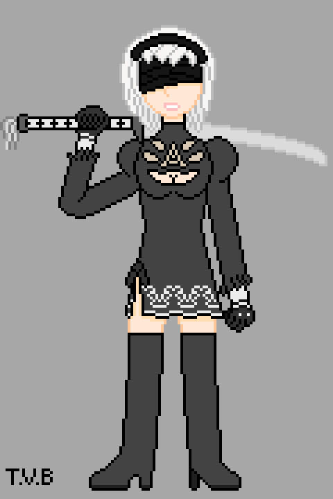 2B from Nier: Automata Fan Art - 2018